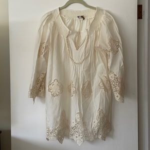 Santoori large boho flowy lightweight 3/4 sleeve blouse